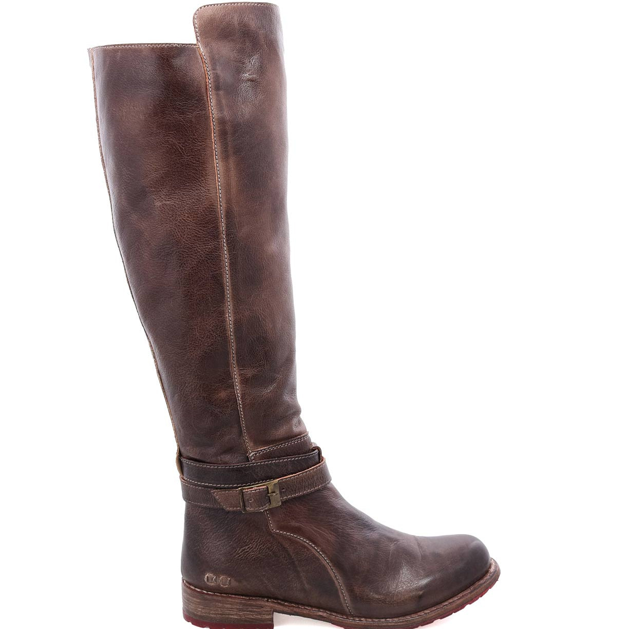 A women's brown leather Bed Stu Bristol riding boot.