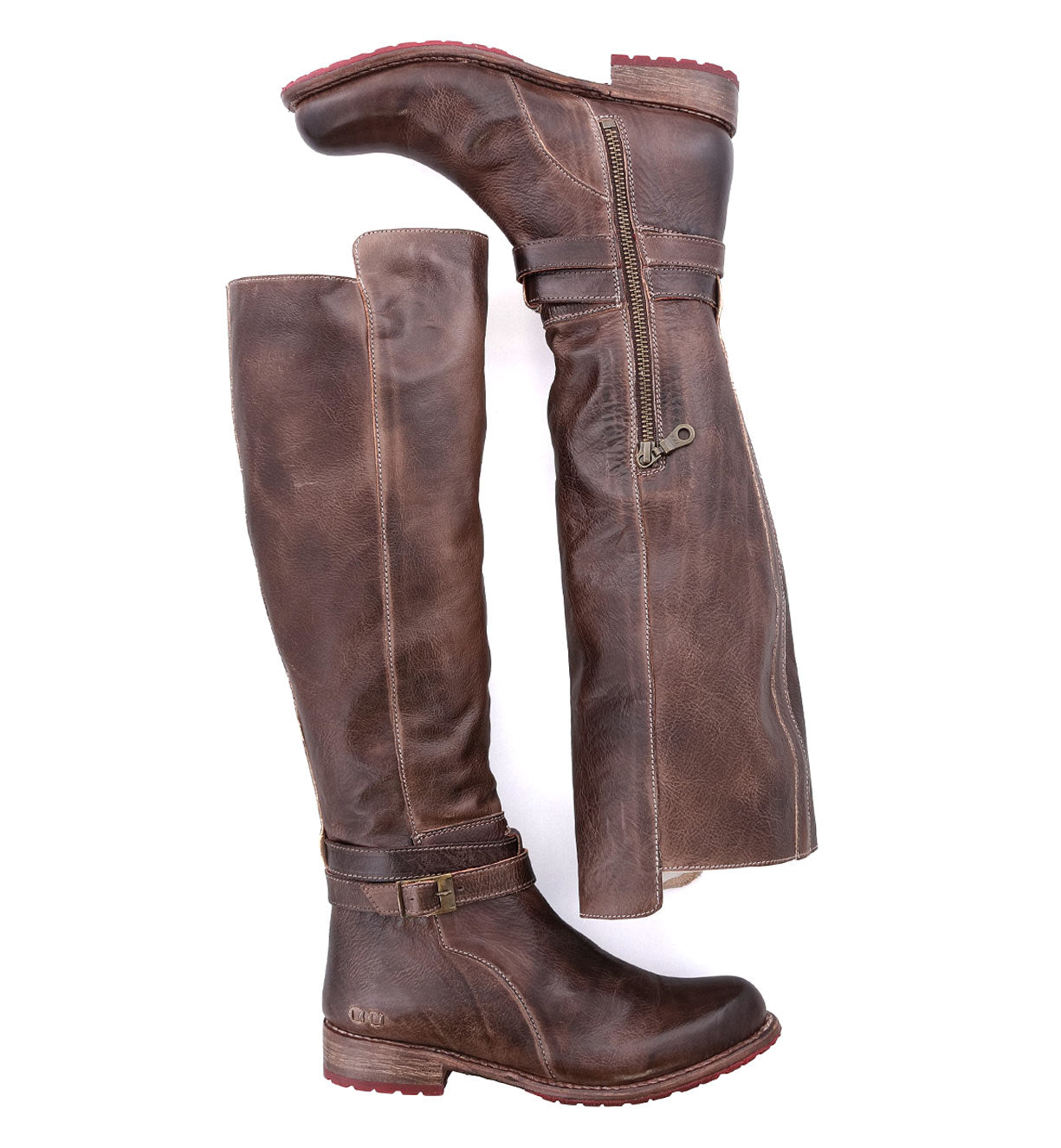 A pair of Bed Stu Bristol boots on a white background.