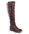 A women's Bristol Wide Calf leather riding boot with buckles from Bed Stu.