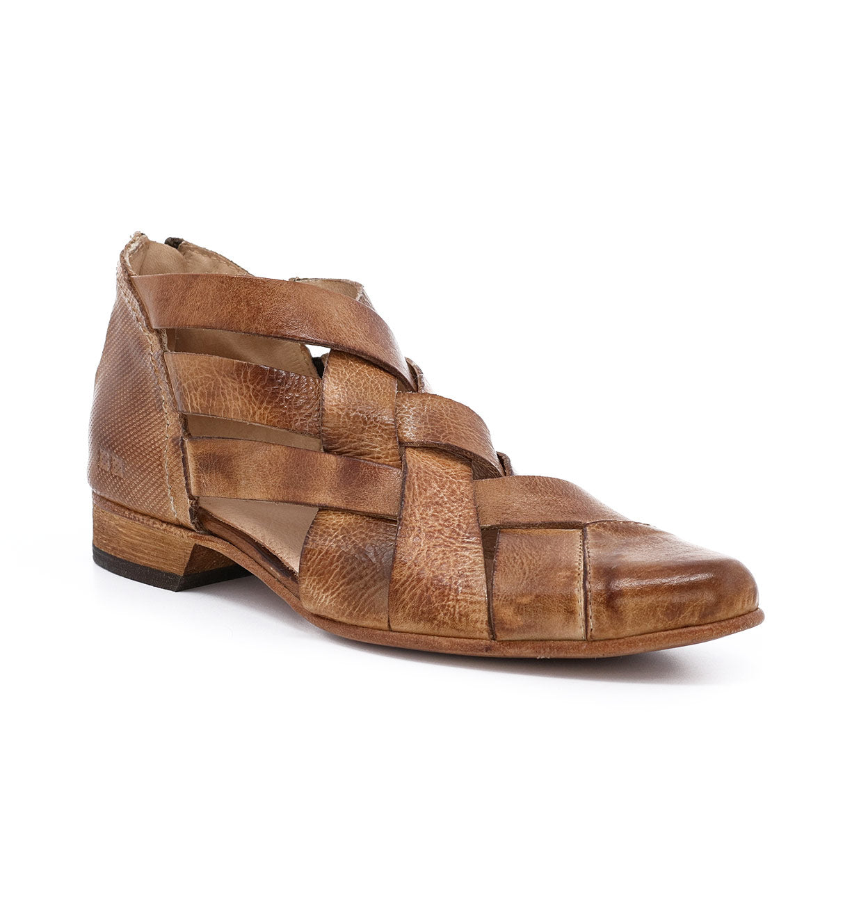 A pair of Bed Stu women's brown leather shoes named Brittany.