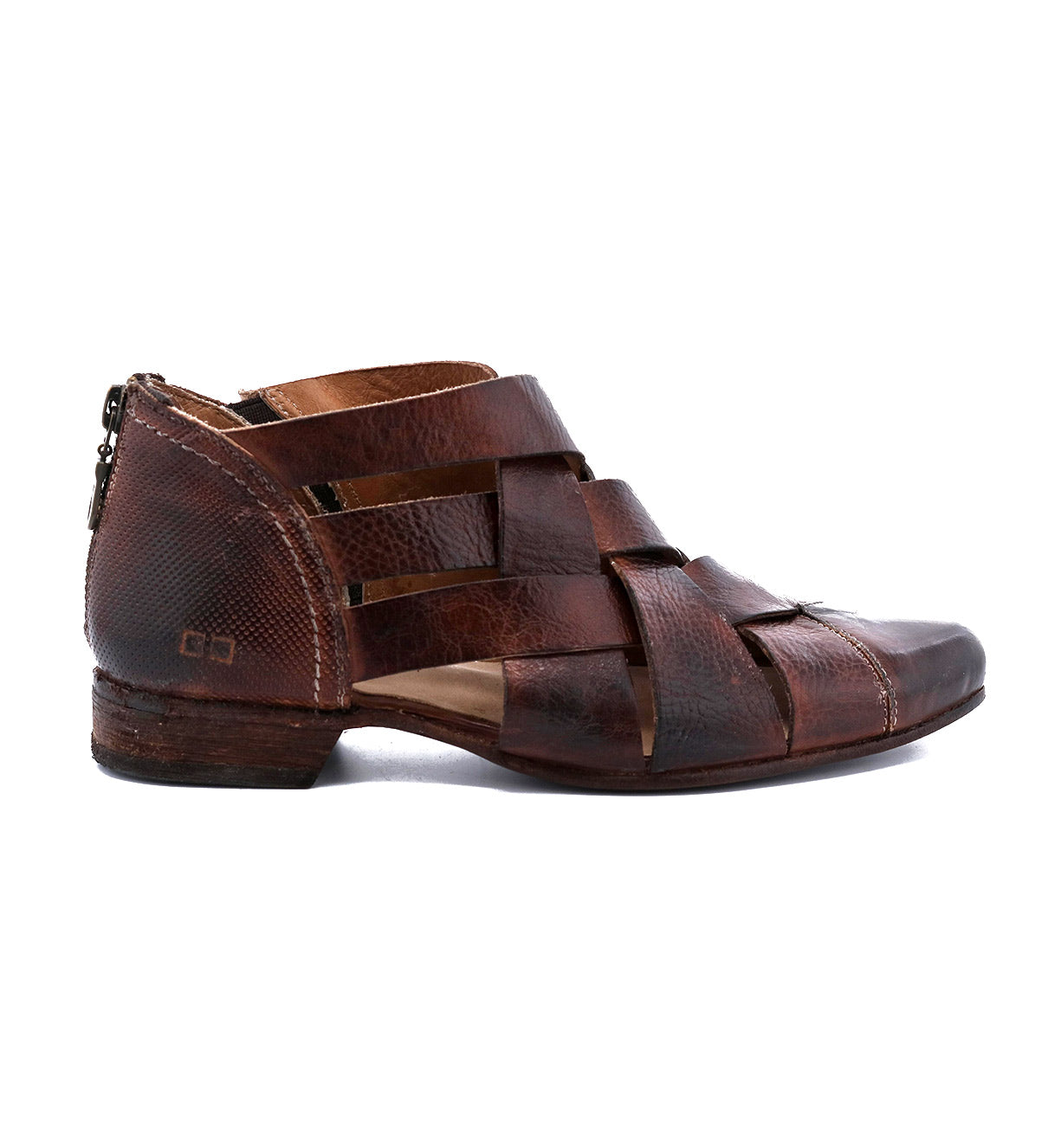 A women's brown leather sandal with straps named Brittany by Bed Stu.