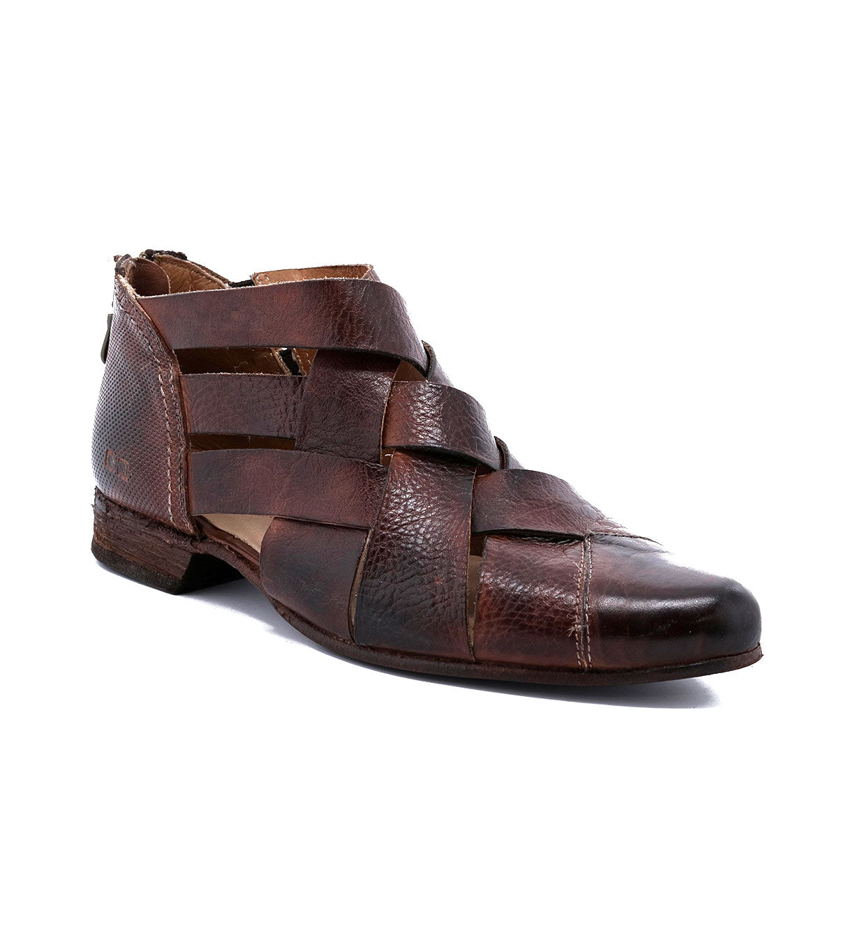 A pair of Brittany brown leather shoes with straps by Bed Stu.