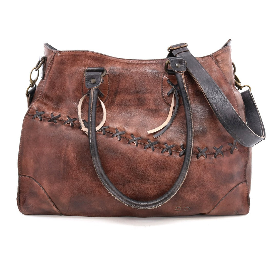 A teak Bed Stu Bruna leather bag with straps.