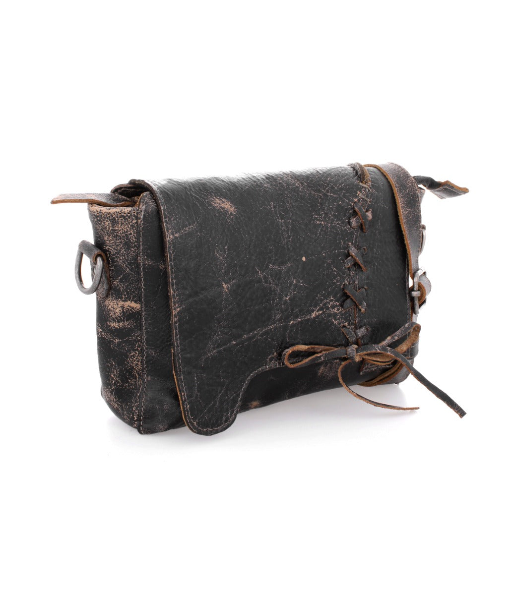 A black leather Buffy cross body bag with a Bed Stu leather strap.