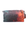 A Bed Stu Cadence leather cross body bag with a multi colored pattern.