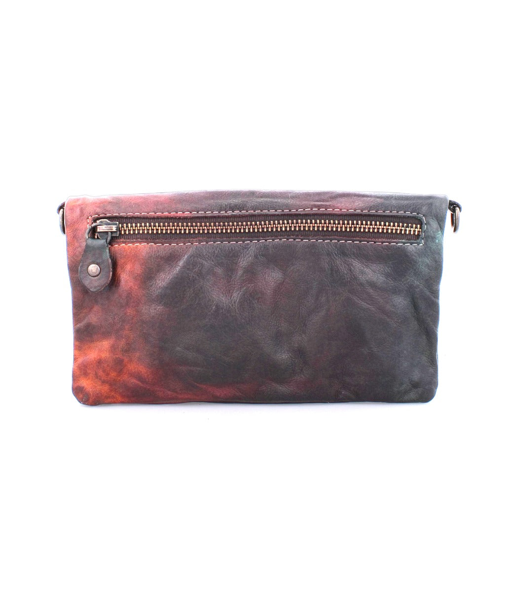 A Cadence multi-colored leather clutch bag with zipper by Bed Stu.