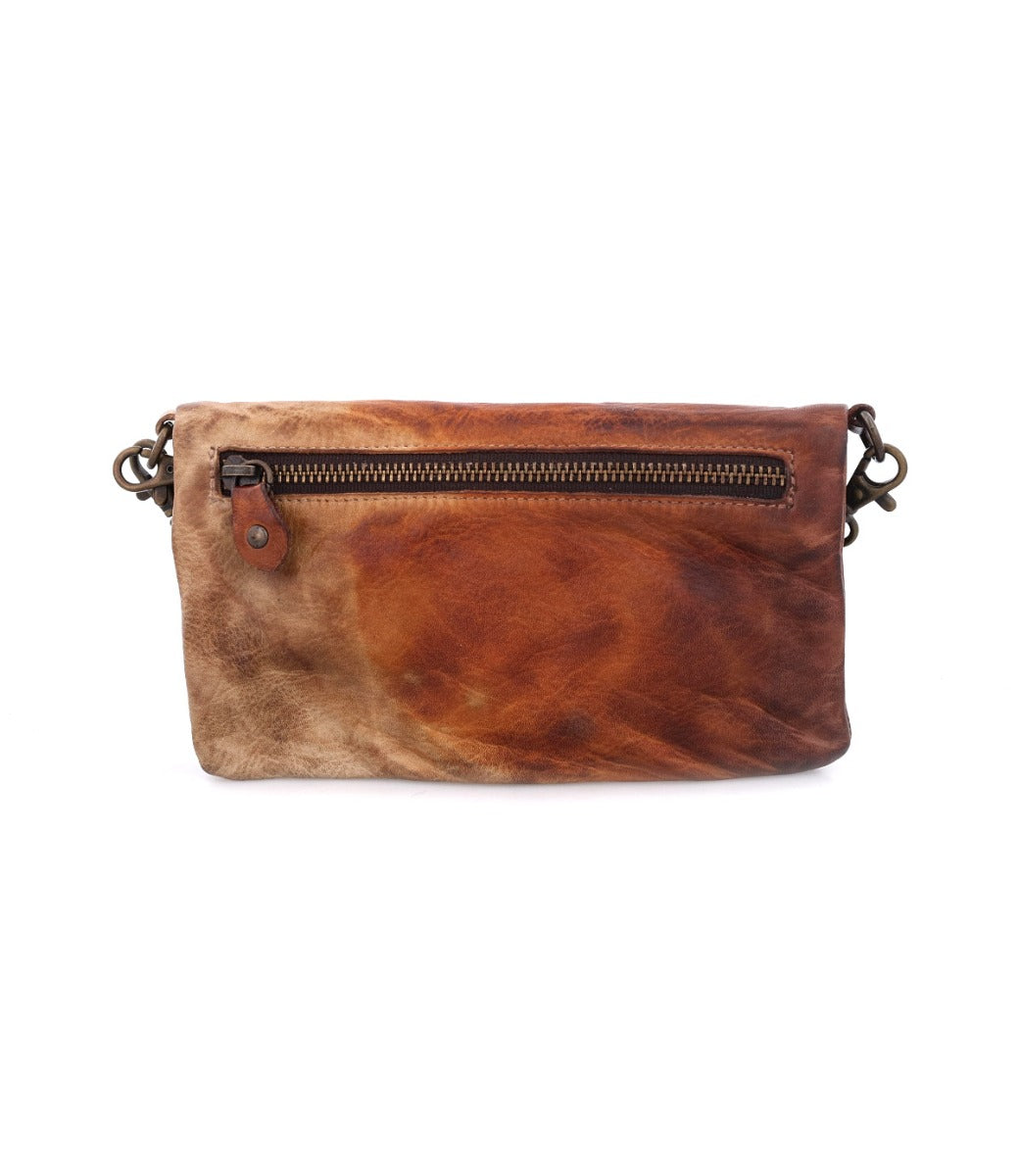 A brown and tan leather Cadence cross body bag by Bed Stu.