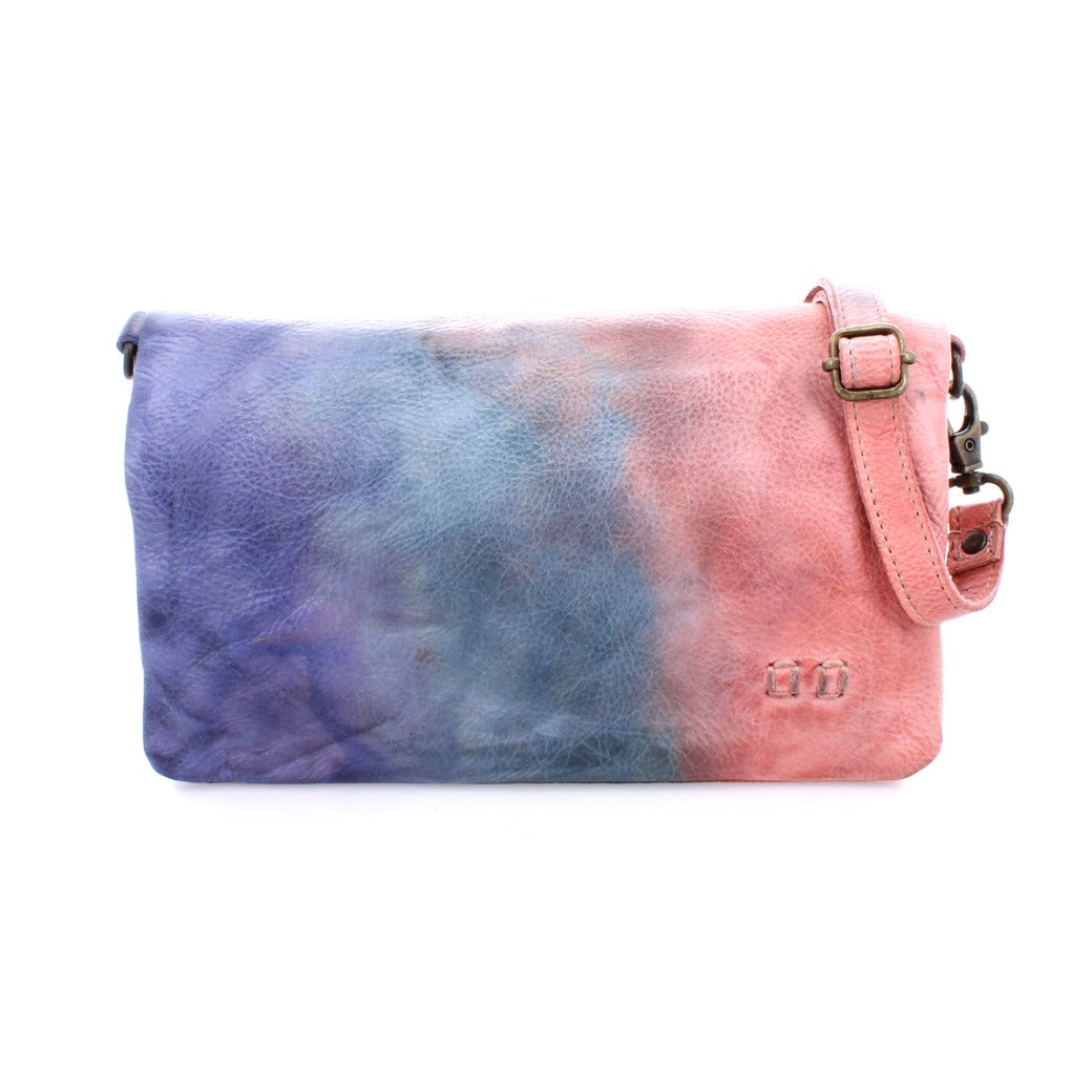 A Cadence multi-colored leather clutch bag by Bed Stu.
