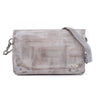 A grey leather Cadence cross body bag with a strap by Bed Stu.