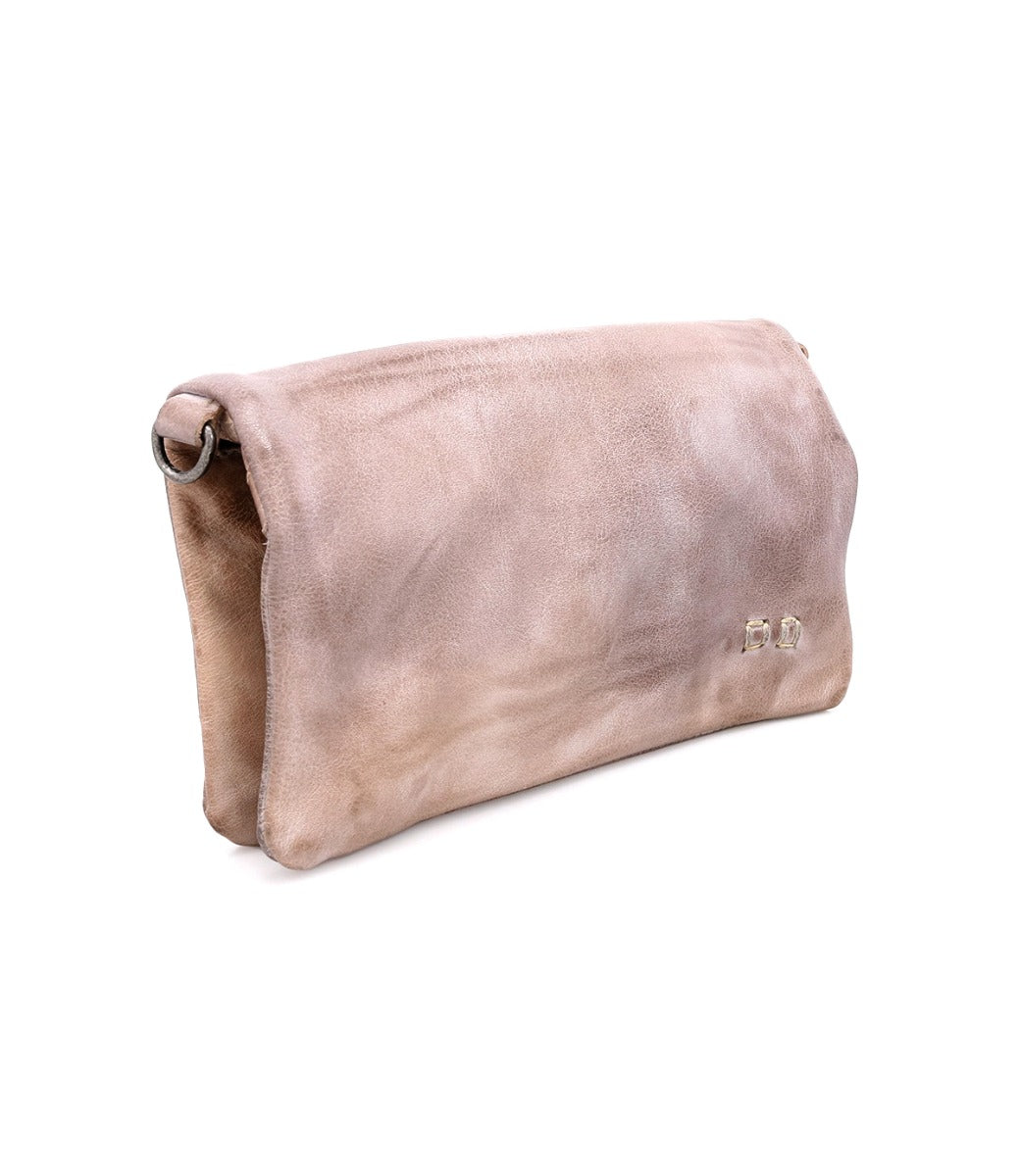 A Cadence light grey pure leather clutch bag by Bed Stu.