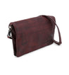 The Bed Stu Cadence burgundy pure leather crossbody bag.