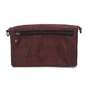 The Cadence by Bed Stu burgundy vegetable tanned leather clutch bag.