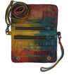 A colorful leather Cadence crossbody bag with a zipper by Bed Stu.