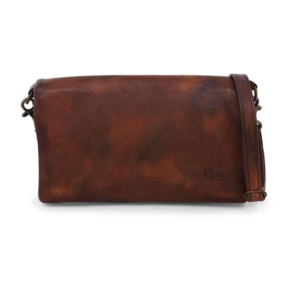 The Cadence brown leather cross body bag by Bed Stu.