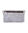 A Cadence clutch bag with a zipper.