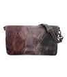 A Cadence cross body bag with a leather strap and a tie dye pattern by Bed Stu.