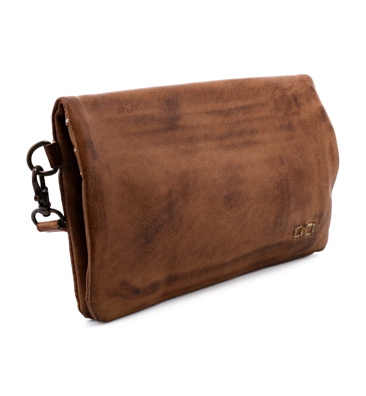 A Cadence tan leather clutch bag by Bed Stu.