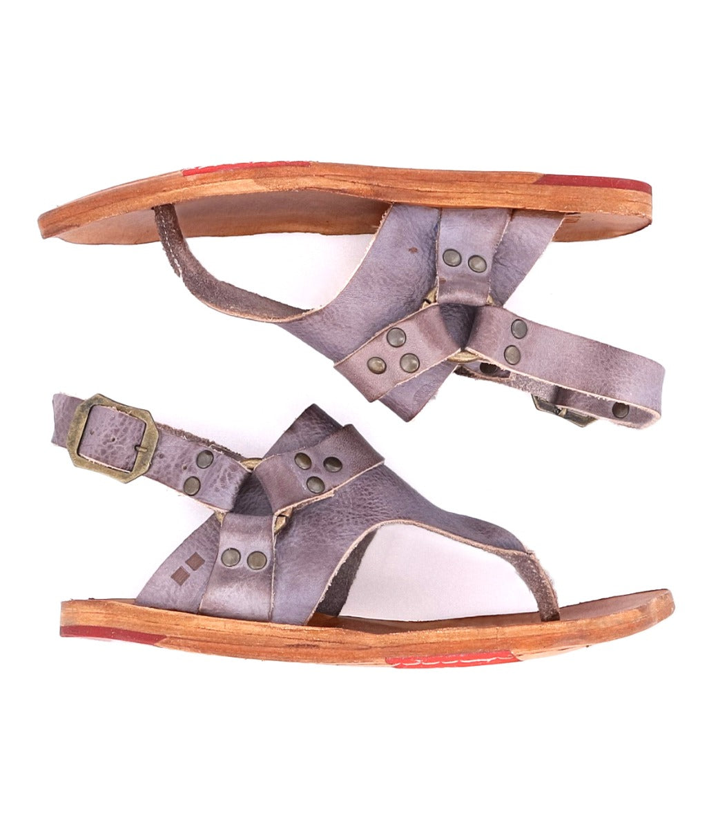 A pair of women's grey Callista leather sandals by Bed Stu.