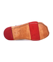 Sole of grey Callista leather sandal by Bed Stu.
