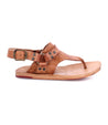 Bed Stu Callista tan leather sandals with straps and buckles.