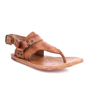 Women's tan Callista leather sandal by Bed Stu.