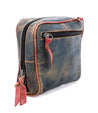 A blue and red leather Capture cross body bag by Bed Stu.