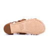 A pair of Bed Stu Women's Cara sandals in tan leather.