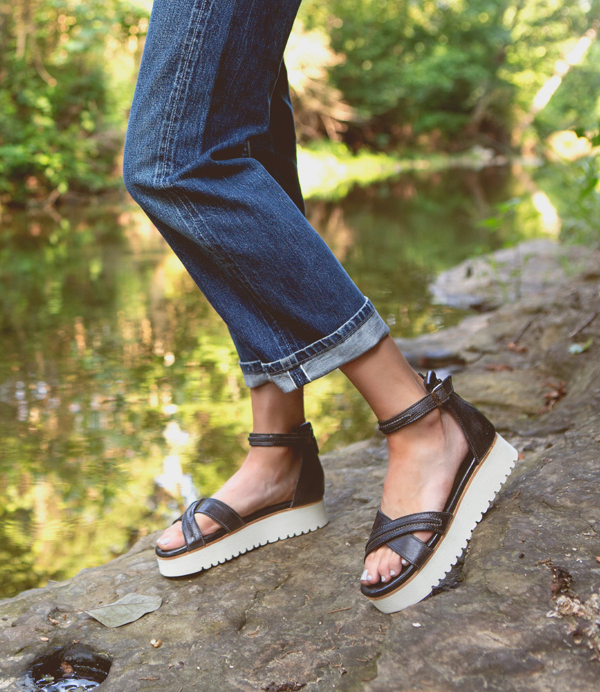 Lunna platform sales ankle strap sandal