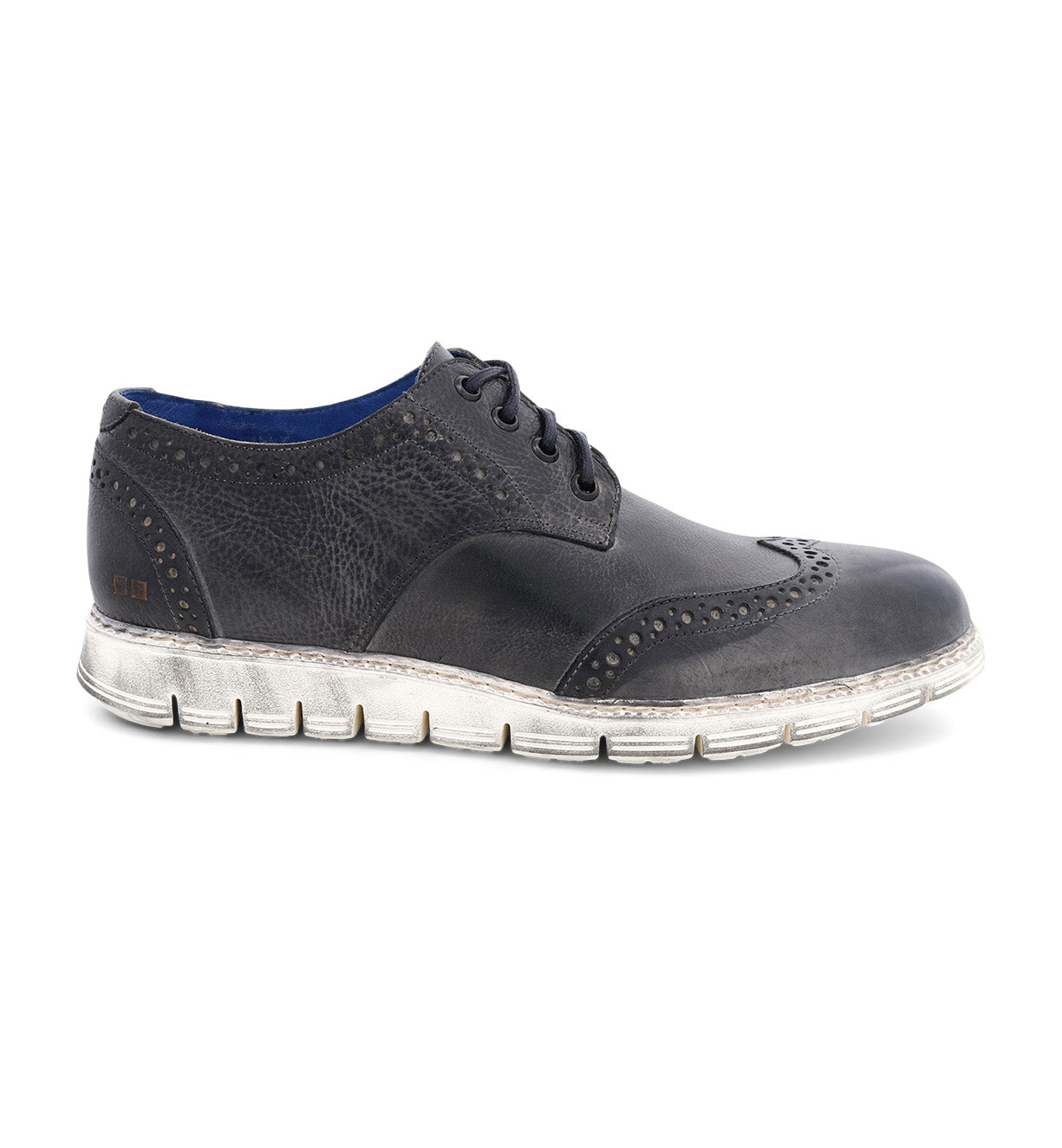 A men's black lace up Bed Stu Cayuga II oxford shoe.