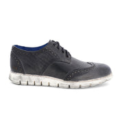 A men's black lace up Bed Stu Cayuga II oxford shoe.