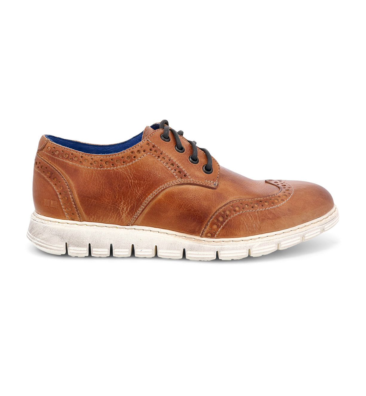 A men's tan wingtip lace up Cayuga II shoe by Bed Stu.