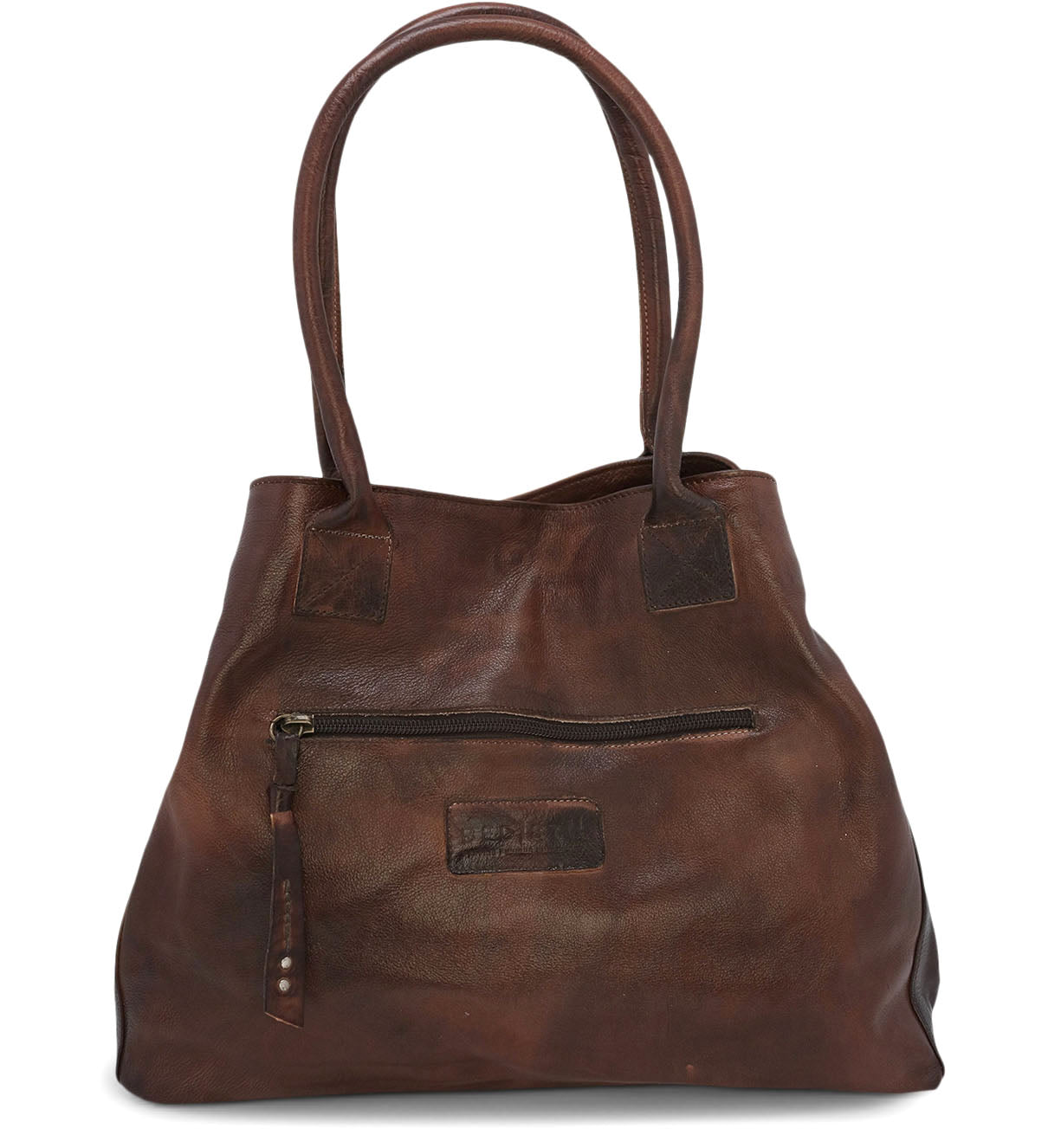 The Cersei women's brown leather tote bag by Bed Stu.