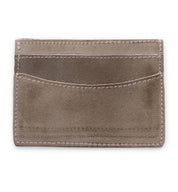 A Chuck brown leather card holder by Bed Stu on a white background.
