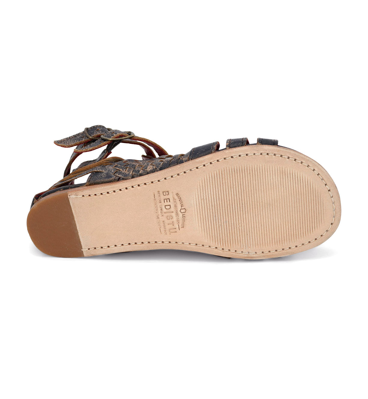 A pair of Claire women's sandals with straps and buckles by Bed Stu.