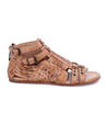 A pair of Bed Stu Claire III tan sandals with braided straps.