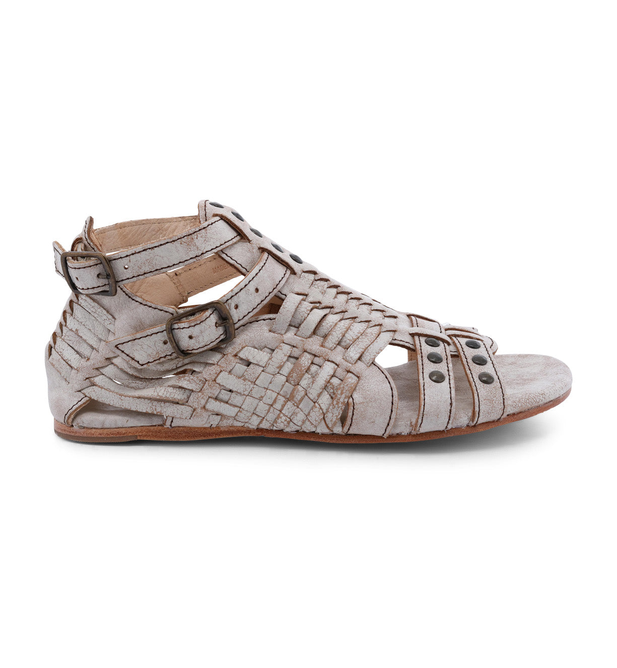 A pair of Claire sandals with straps and buckles from Bed Stu.