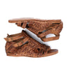 A pair of brown Claire sandals with braided straps from Bed Stu.