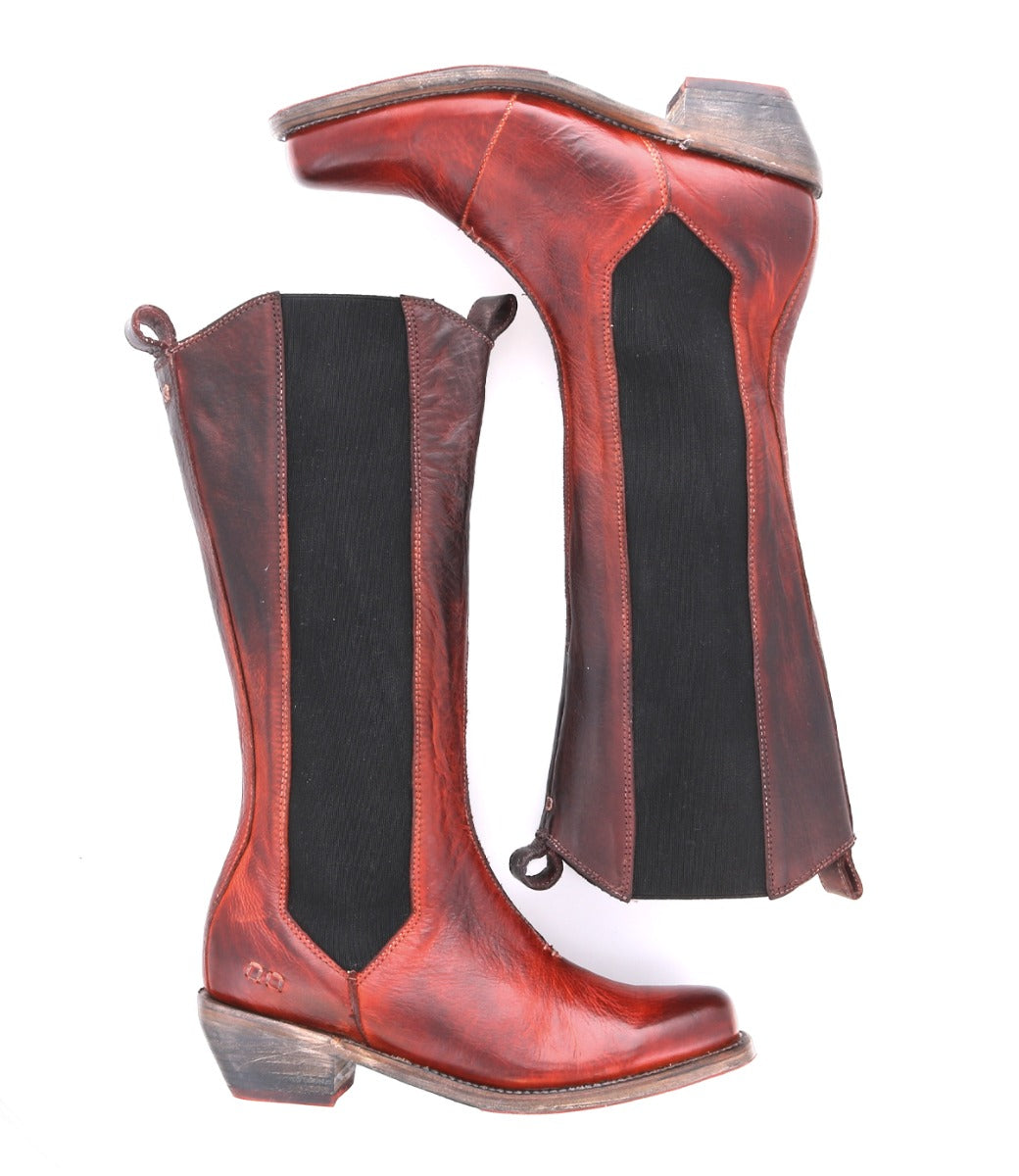 A pair of Clarisse boots by Bed Stu on a white background.