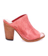 A women's pink Clavel mule with a wooden heel from Bed Stu.