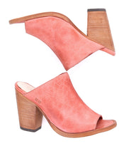 A pair of Bed Stu Clavel shoes with wooden heel.