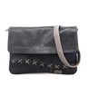 A black leather Cleo cross body bag by Bed Stu.