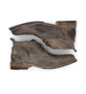 A pair of Bed Stu Clyde men's brown leather chukka boots on a white background.