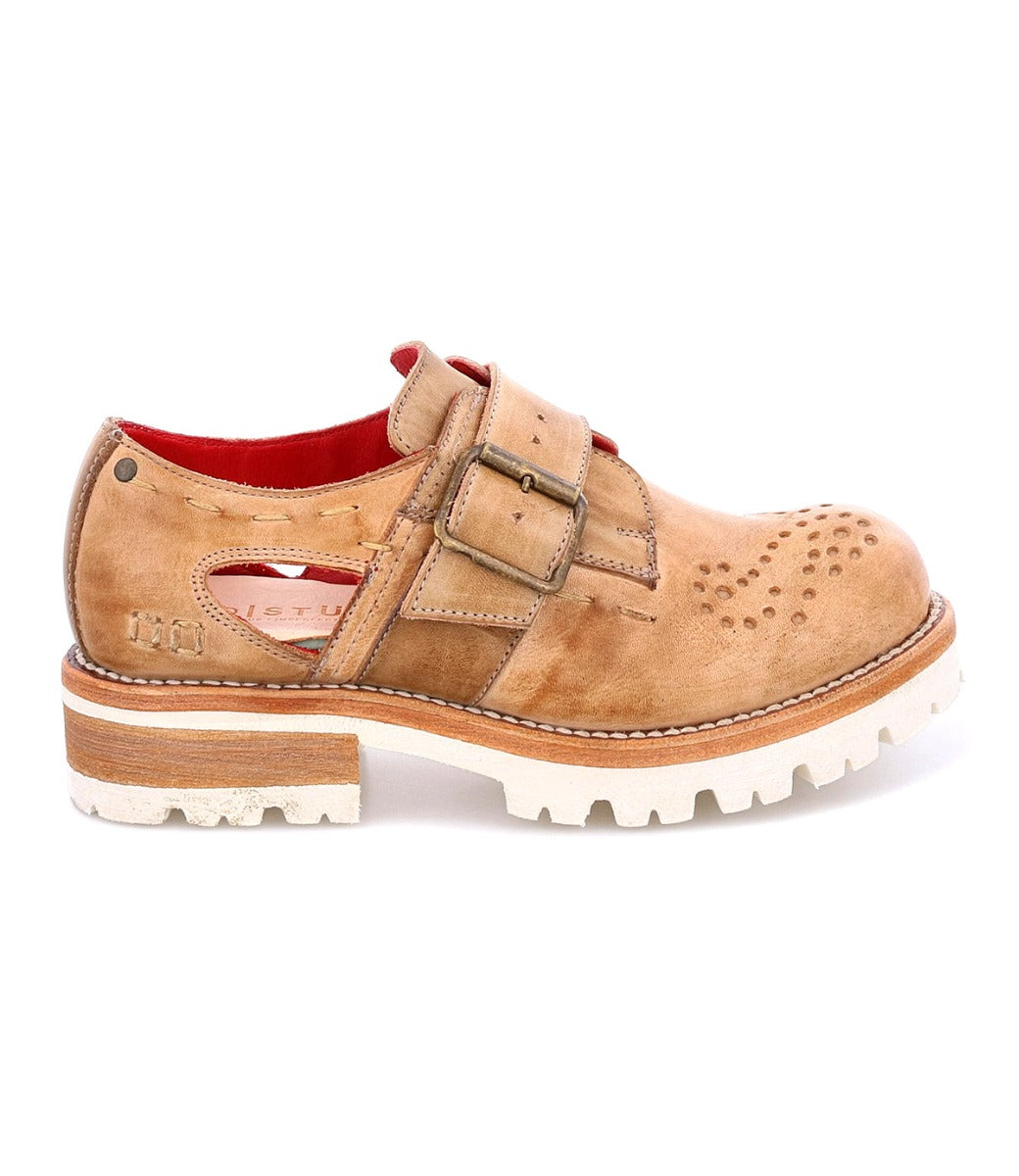 Bed Stu Dagny women’s tan leather shoe.