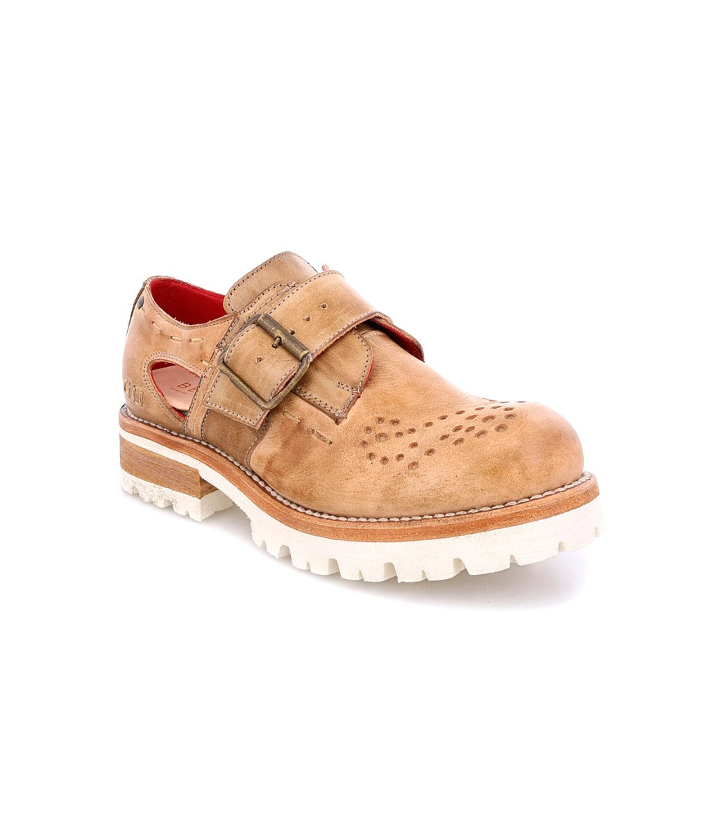 Bed Stu Dagny women’s tan pure leather shoe.