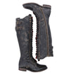 A pair of Bed Stu women's black leather Della boots.