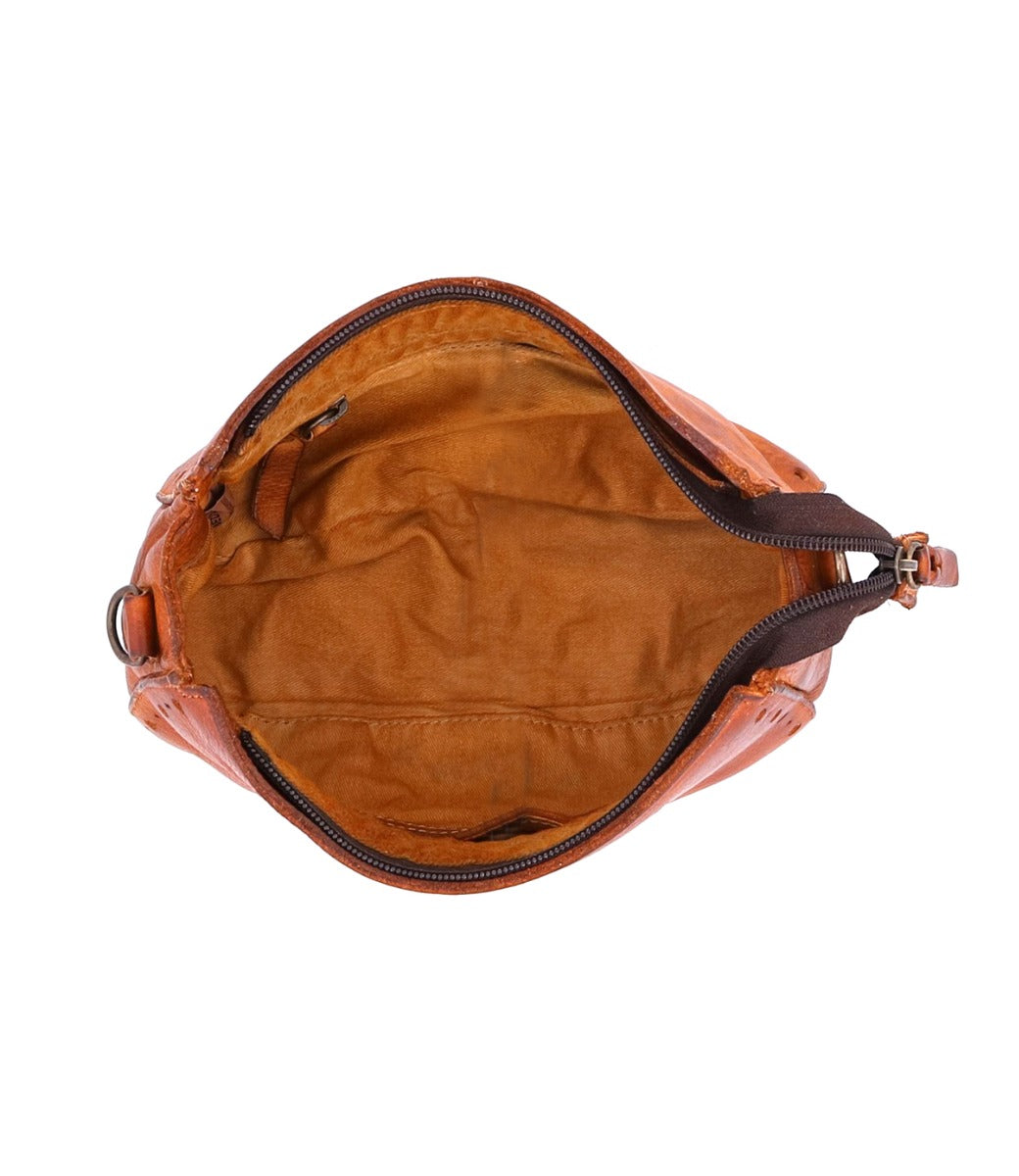 The inside of a Dolon brown leather bag by Bed Stu.