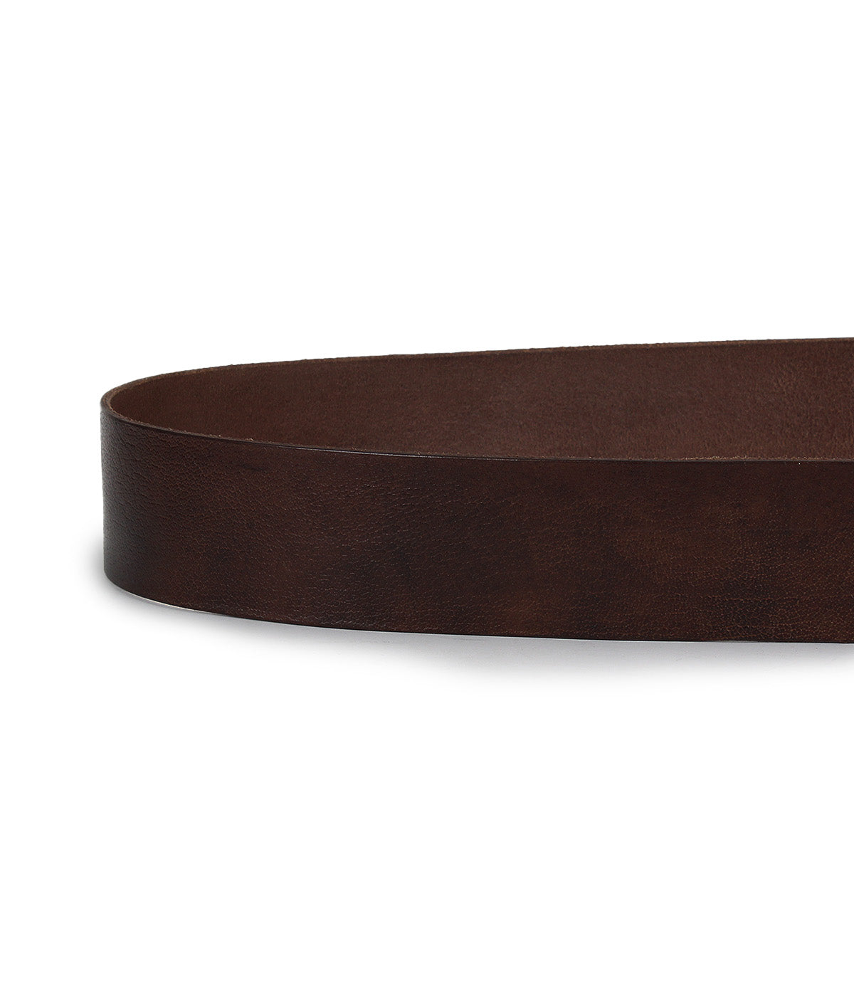 A close-up of the Bed Stu Dreampath belt, featuring genuine leather and a modern octagon buckle, displayed on a white background.