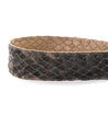 A Dreamweaver woven leather belt on a white background by Bed Stu.