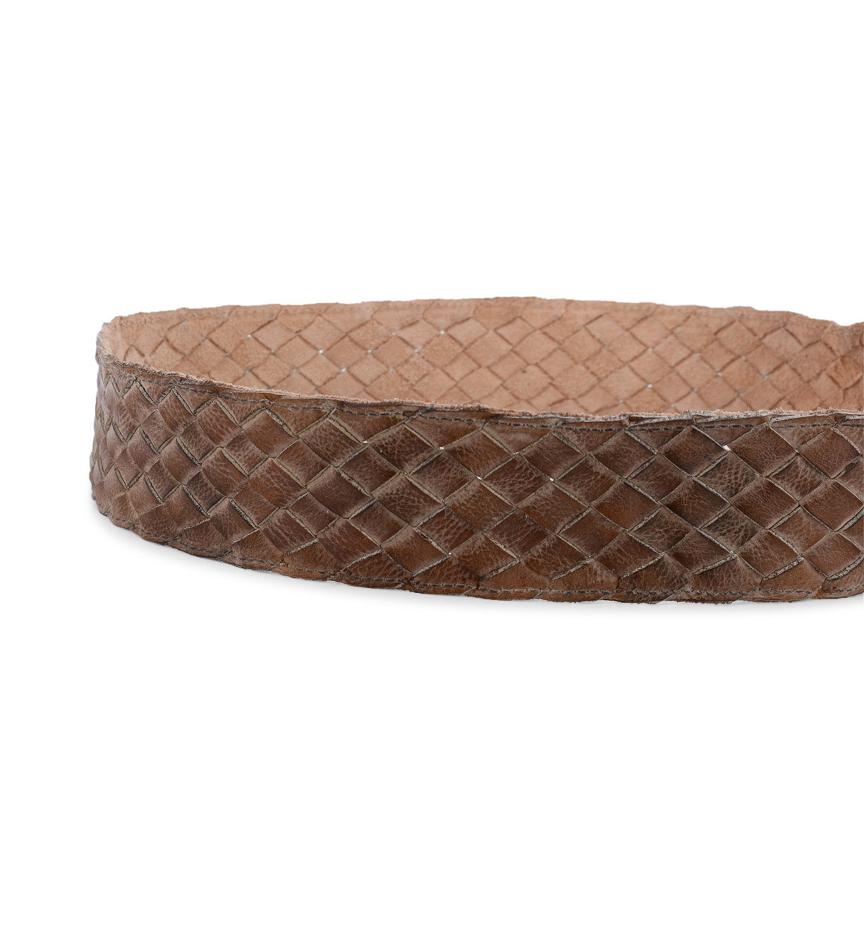 A Dreamweaver belt by Bed Stu, with a woven pattern.