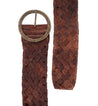 A Dreamweaver brown leather belt with a metal buckle by Bed Stu.